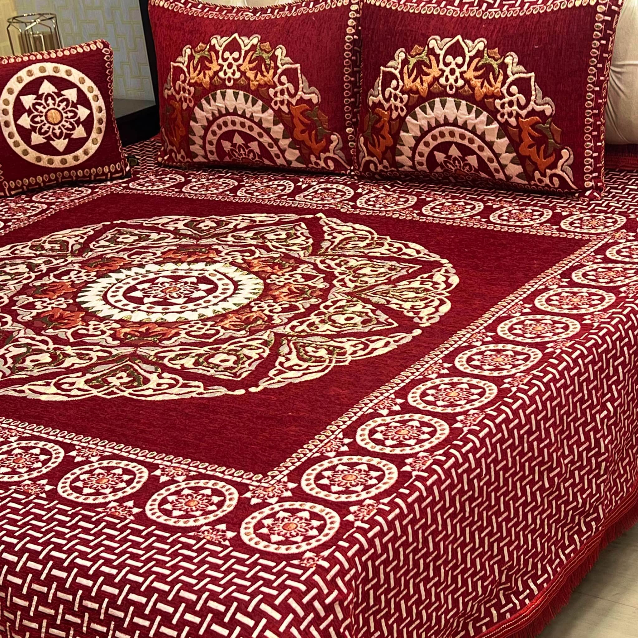 Luxury 4-Piece Velvet Jacquard Bedsheet