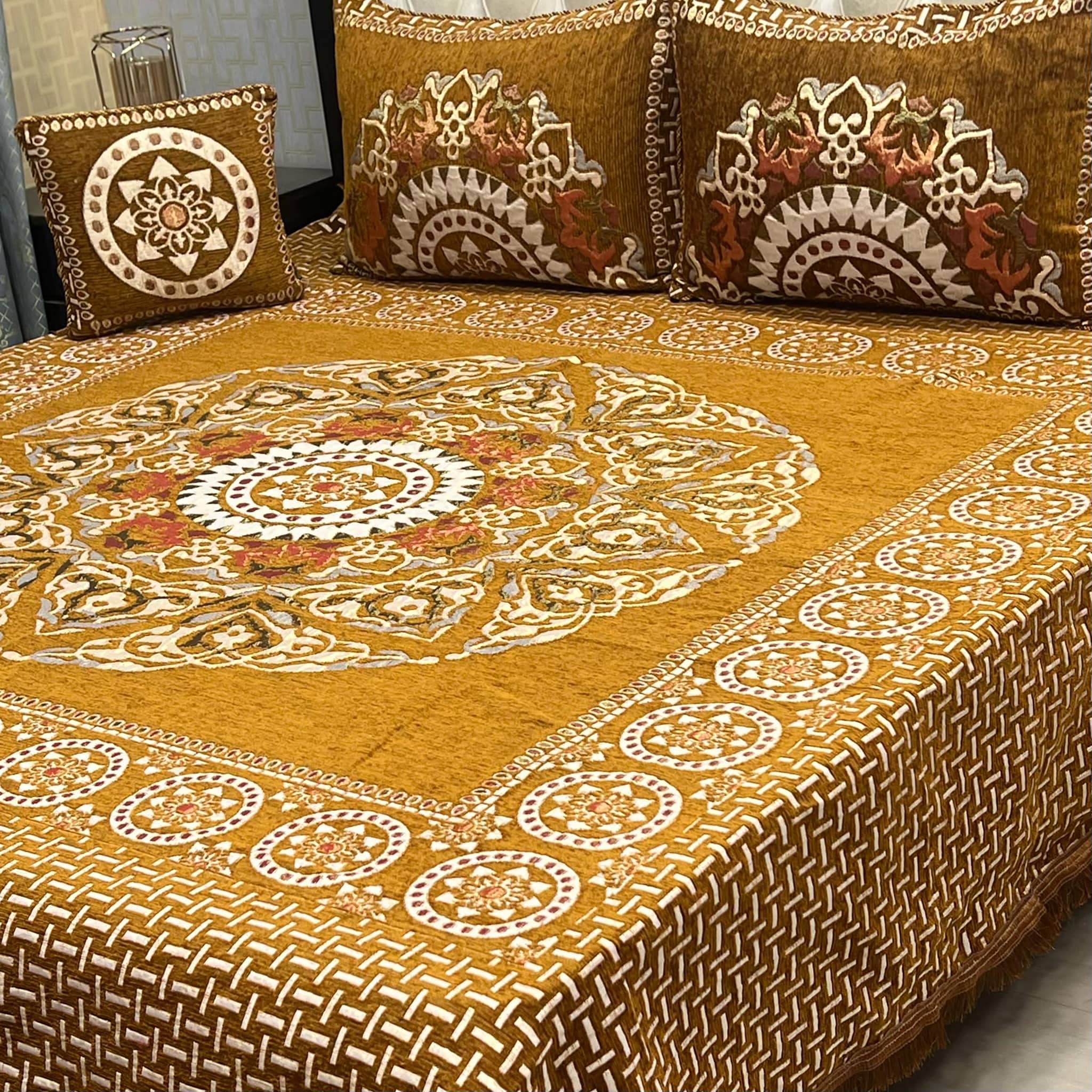 Luxury 4-Piece Velvet Jacquard Bedsheet