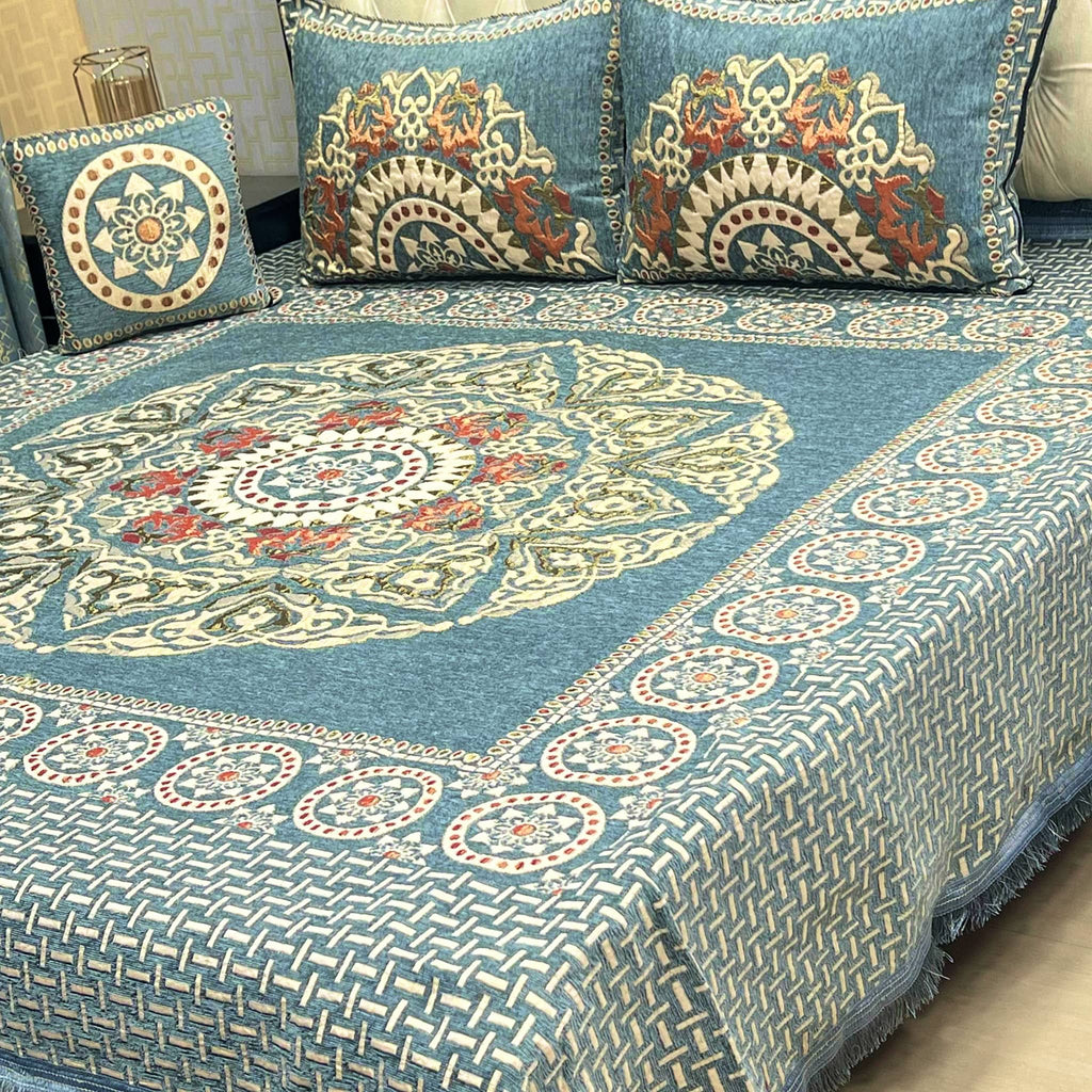Luxury 4-Piece Velvet Jacquard Bedsheet