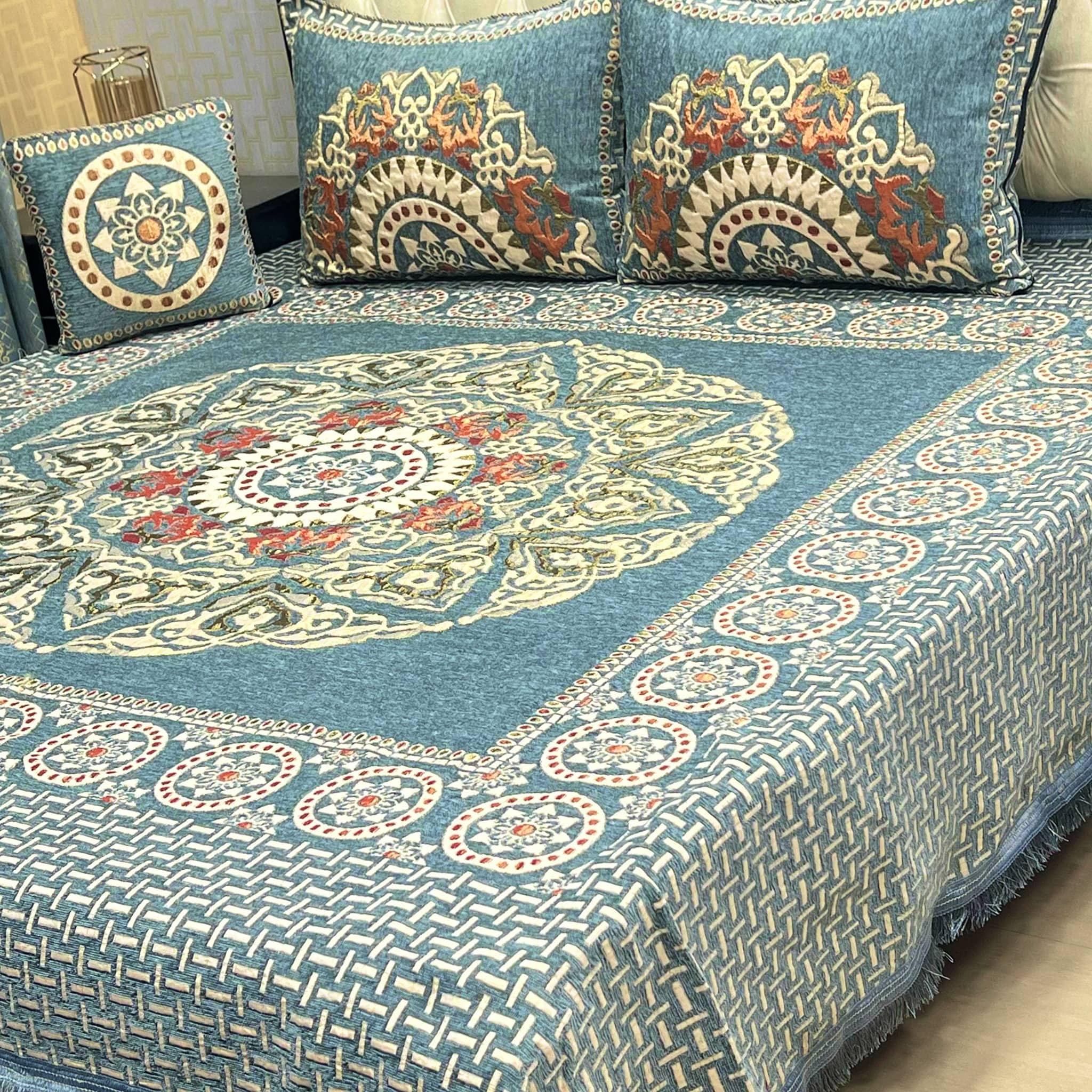 Luxury 4-Piece Velvet Jacquard Bedsheet