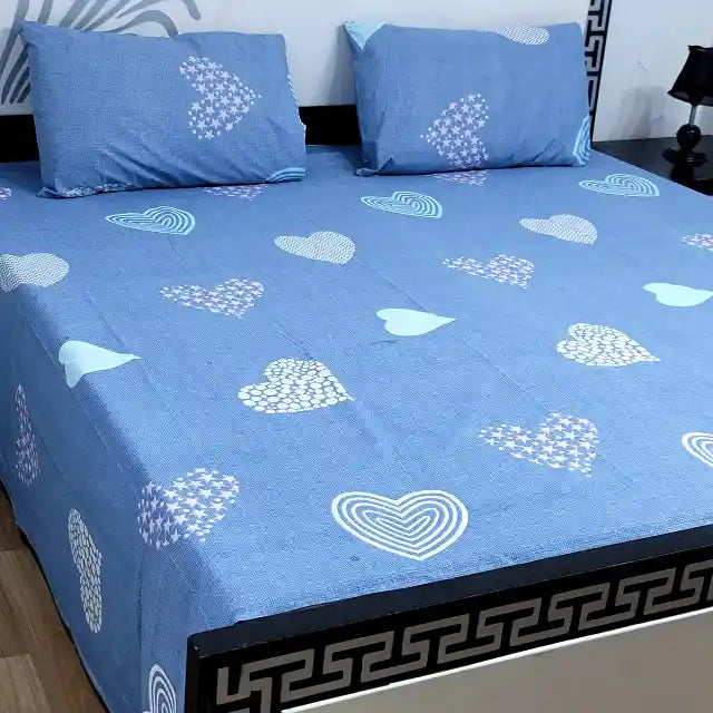 Printed Double Bed Sheet with Pillow Covers