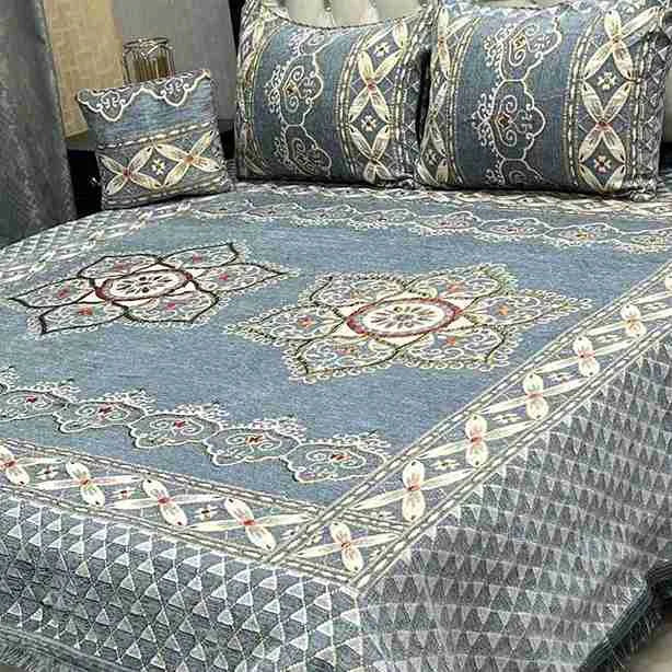 Luxury 4-Piece Velvet Jacquard Bedsheet
