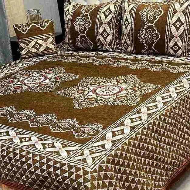 Luxury 4-Piece Velvet Jacquard Bedsheet