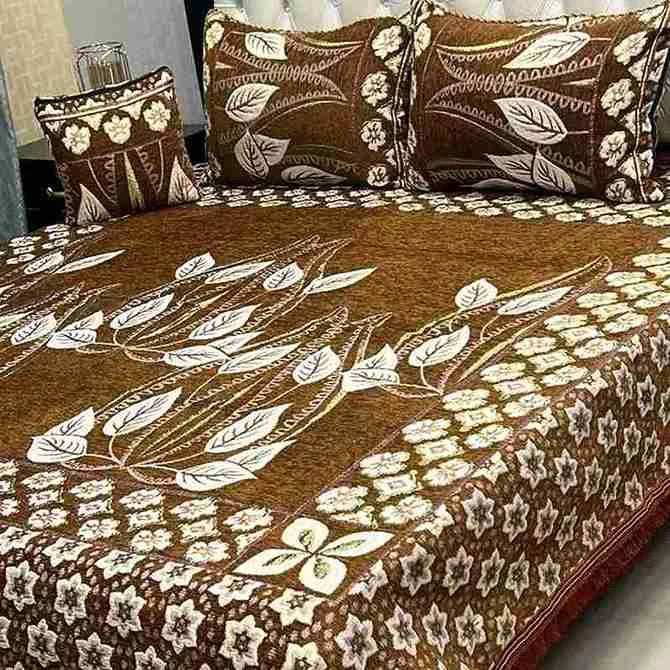 Luxury 4-Piece Velvet Jacquard Bedsheet