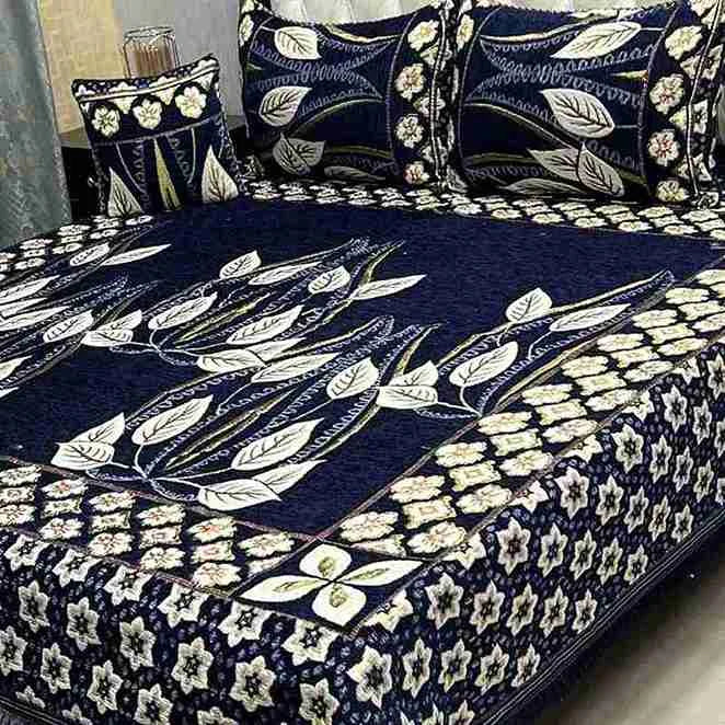 Luxury 4-Piece Velvet Jacquard Bedsheet