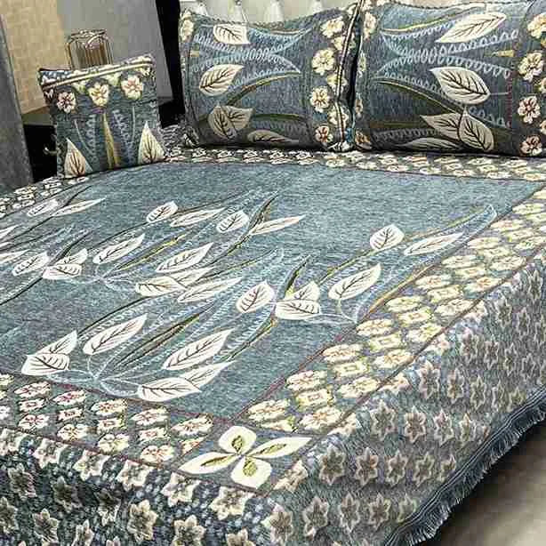 Luxury 4-Piece Velvet Jacquard Bedsheet