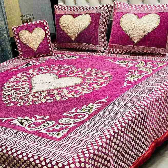 Luxury 4-Piece Velvet Jacquard Bedsheet