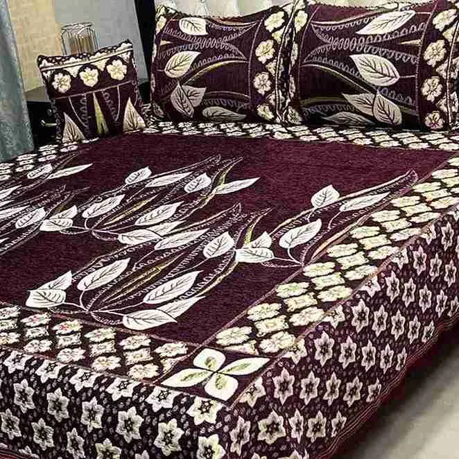 Luxury 4-Piece Velvet Jacquard Bedsheet