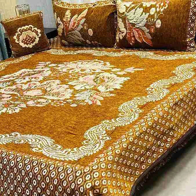 Luxury 4-Piece Velvet Jacquard Bedsheet