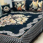 Luxury 4-Piece Velvet Jacquard Bedsheet