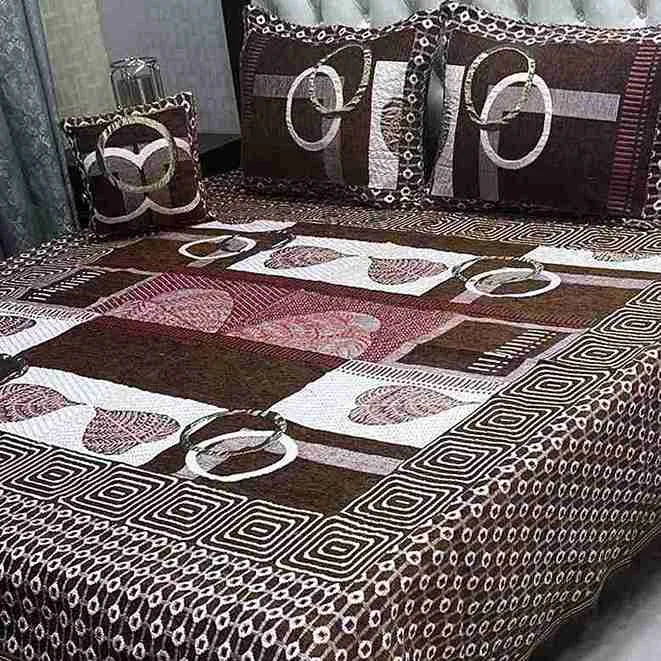 Luxury 4-Piece Velvet Jacquard Bedsheet