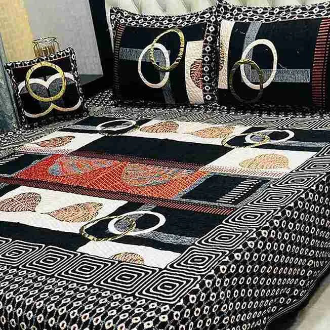 Luxury 4-Piece Velvet Jacquard Bedsheet