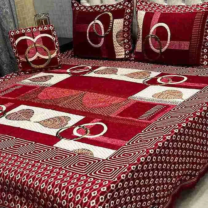 Luxury 4-Piece Velvet Jacquard Bedsheet