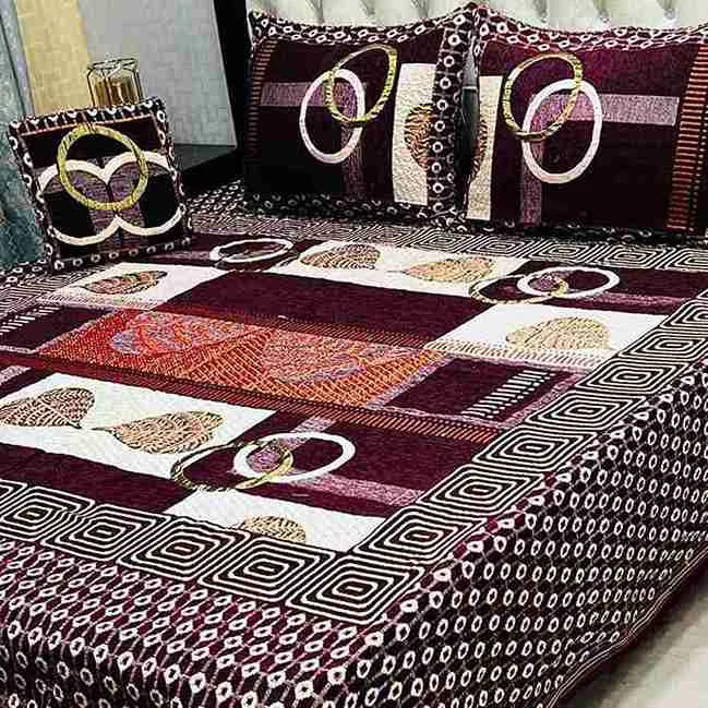 Luxury 4-Piece Velvet Jacquard Bedsheet