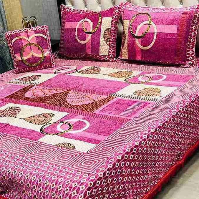 Luxury 4-Piece Velvet Jacquard Bedsheet