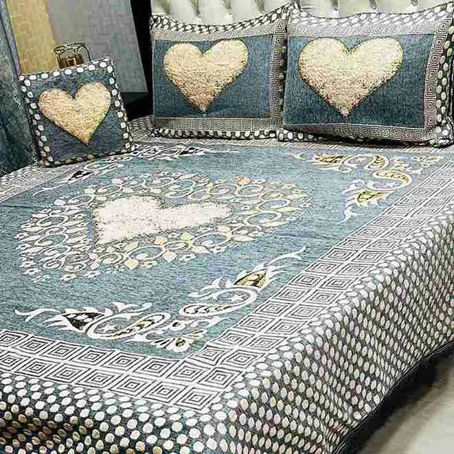 Luxury 4-Piece Velvet Jacquard Bedsheet